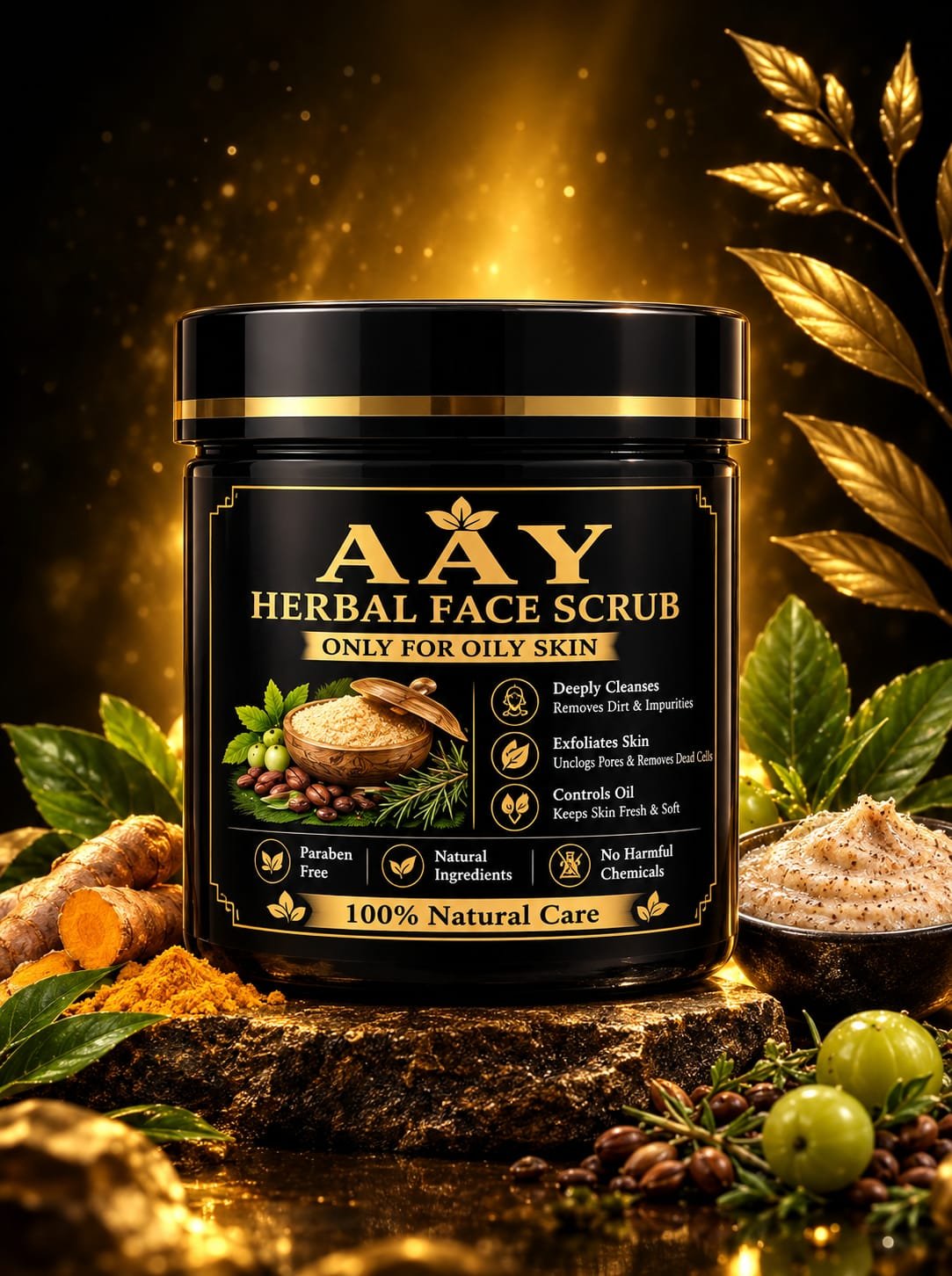 🌿 Herbal Face Scrub – Only For Oily Skin 🌿